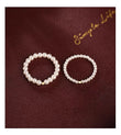 S925 Sterling Silver Retro High-end Sense Overlapping Pearl Ring Niche Unique Tail Ring Light Luxury Sweet Ring  Women