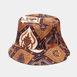New European and American ins style plant print pattern fisherman hat for women, spring and summer outdoor sun protection and sunshade hat for men, bucket hat