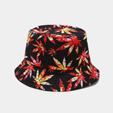 New European and American ins style plant print pattern fisherman hat for women, spring and summer outdoor sun protection and sunshade hat for men, bucket hat
