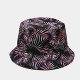 New European and American ins style plant print pattern fisherman hat for women, spring and summer outdoor sun protection and sunshade hat for men, bucket hat