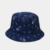 New European and American ins style plant print pattern fisherman hat for women, spring and summer outdoor sun protection and sunshade hat for men, bucket hat