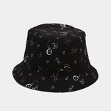 New European and American ins style plant print pattern fisherman hat for women, spring and summer outdoor sun protection and sunshade hat for men, bucket hat