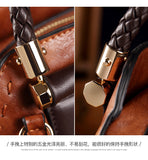 Genuine Leather Vintage Woven Handbag Women's 2025 New Casual All-match Crossbody Bag Fashion Texted Shoulder Bag