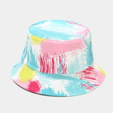 New European and American ins style plant print pattern fisherman hat for women, spring and summer outdoor sun protection and sunshade hat for men, bucket hat