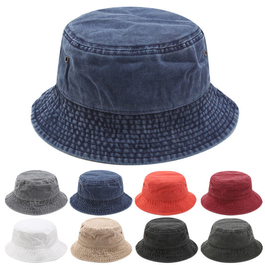 Fisherman Hat Men's European and American ins Washed Light Plate Basin Hat Women's Four Seasons Universal Outdoor Travel Sunscreen Hat