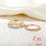 Silver S925 Sterling Silver Niche High-end Ring Women's Simple Full Diamond Finger Ring Super Fairy Gestapa Handpiece TWINKLE QUEEN