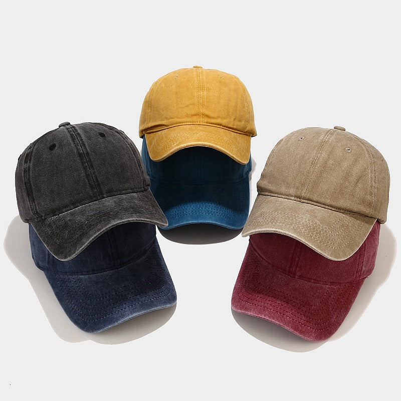 European and American ins Washed Vintage Simple Baseball Cap Men's and Women's Outdoor All-match Cap Trendy Simple Hat