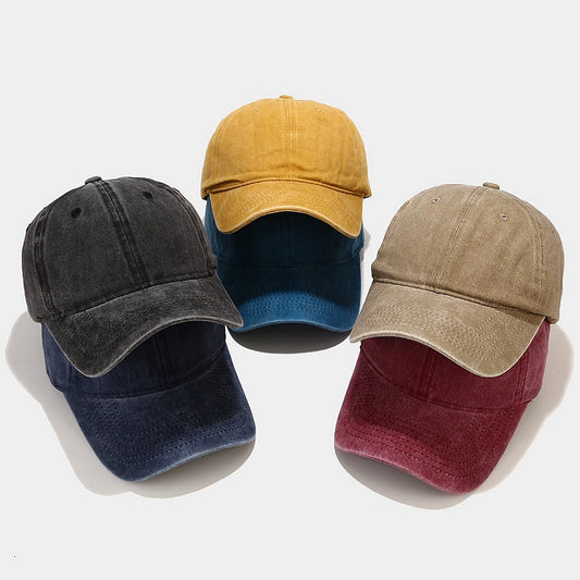 European and American ins Washed Vintage Simple Baseball Cap Men's and Women's Outdoor All-match Cap Trendy Simple Hat
