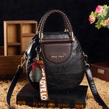 Genuine Leather Vintage Woven Handbag Women's 2025 New Casual All-match Crossbody Bag Fashion Texted Shoulder Bag
