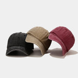 European and American ins Washed Vintage Simple Baseball Cap Men's and Women's Outdoor All-match Cap Trendy Simple Hat