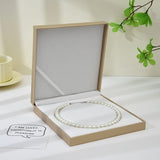 Golden PU textured leather jewelry box, fashionable accessory packaging box, ring box, pearl stud earrings box.