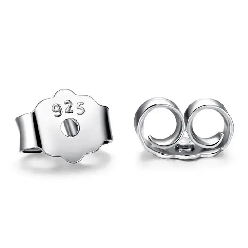S925 Sterling Silver Four-Claw Earrings Women's Simple Zircon Diamond Earrings Advanced Sense Earrings Women's Ear Holes Anti-blocking Earrings Including Push Back TWINKLE QUEEN