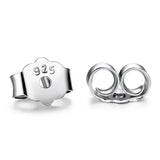 S925 Sterling Silver Four-Claw Earrings Women's Simple Zircon Diamond Earrings Advanced Sense Earrings Women's Ear Holes Anti-blocking Earrings Including Push Back TWINKLE QUEEN