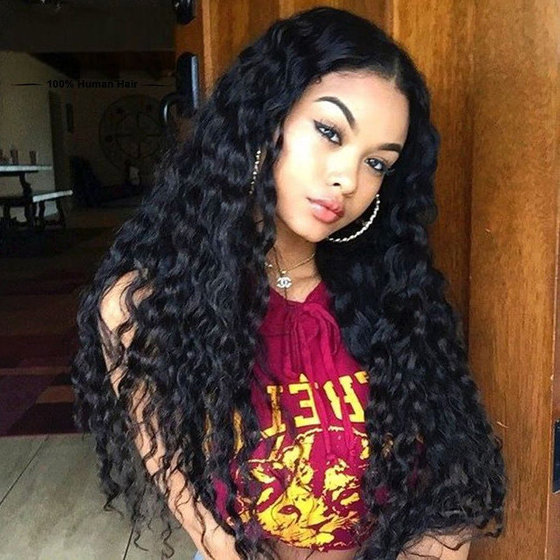 Wig ladies  curly hair small volume micro volume explosive headgear