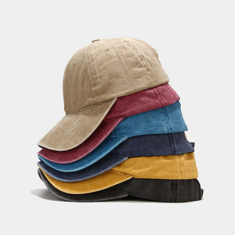 European and American ins Washed Vintage Simple Baseball Cap Men's and Women's Outdoor All-match Cap Trendy Simple Hat