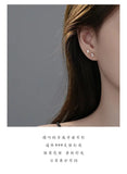 S999 Silver Plain 26 Letter Earrings ins Simple Personality All-Match Fashion Elegant DIY Sterling Silver Ear Bone Earrings TWINKLE QUEEN