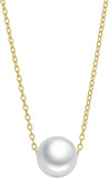 White Freshwater Pearl Pendant Necklace for Women - AAA+ Quality Pearl Necklace for Women With 925 Sterling Silver Chain