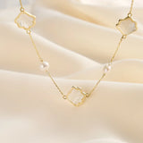 S925 Silver Necklace Ocean Summer Earring Freshwater Pearl Clavicle Chain Women's Bracelet High Sense Pearl Jewelry Set TWINKLE QUEEN