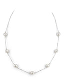 14K Gold Japanese Akoya Pearl 6.5/7mm Tincup Necklace