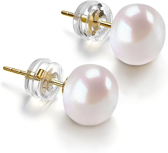 AAA+ Handpicked White Freshwater Cultured Pearl Earrings Studs