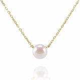 White Freshwater Pearl Pendant Necklace for Women - AAA+ Quality Pearl Necklace for Women With 925 Sterling Silver Chain