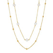 Freshwater pearl necklace 14K gold S925 silver light luxury temperament necklace clavicle chain women