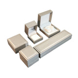 Golden PU textured leather jewelry box, fashionable accessory packaging box, ring box, pearl stud earrings box.