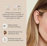 AAA+ Handpicked White Freshwater Cultured Pearl Earrings Studs