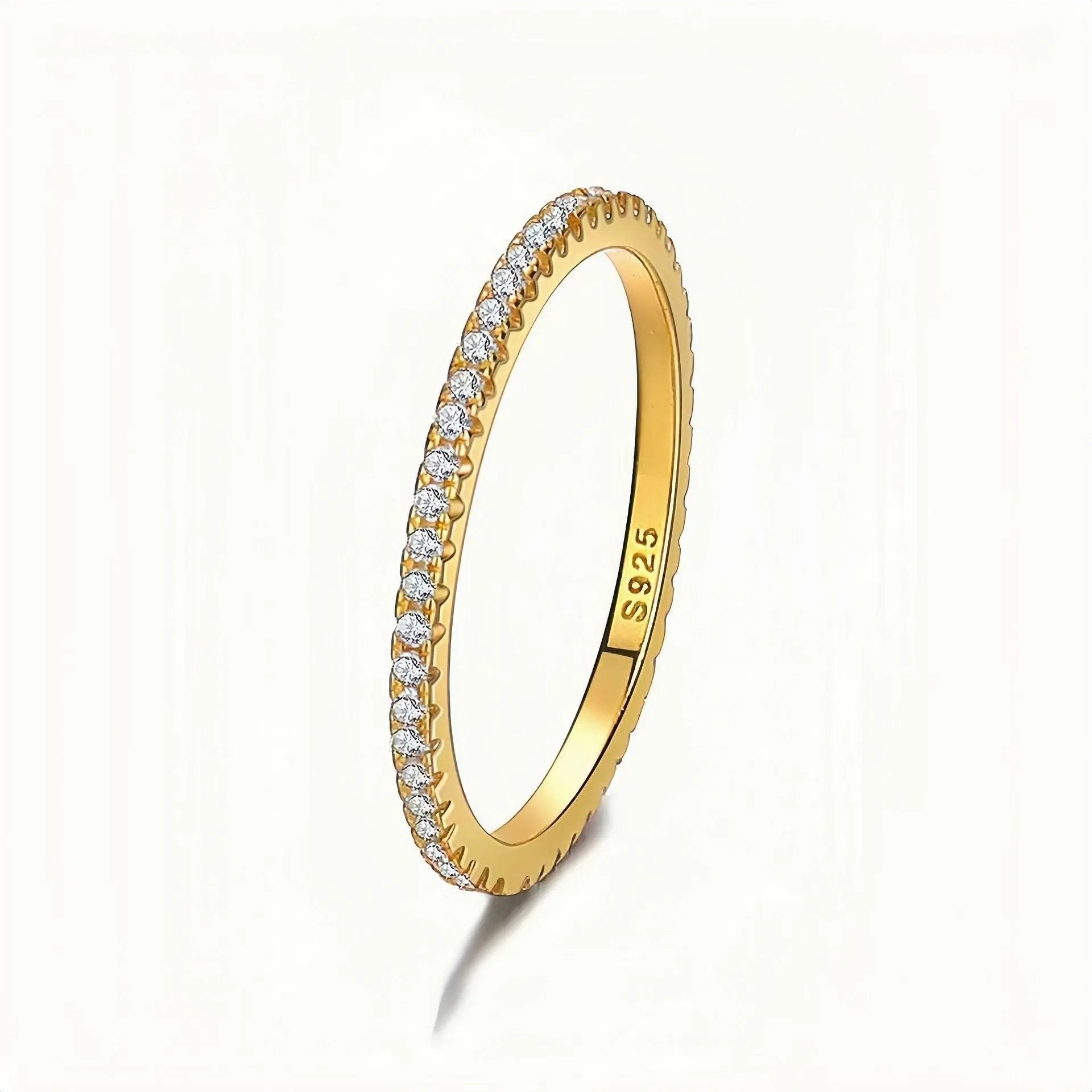 Silver S925 Sterling Silver Niche High-end Ring Women's Simple Full Diamond Finger Ring Super Fairy Gestapa Handpiece TWINKLE QUEEN