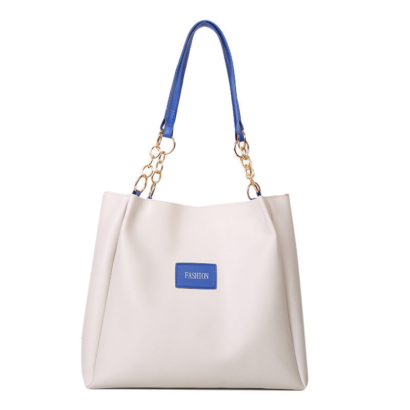 Korean Style Texchy Large Capacity Tote Bag Women's 2025 New Fashionable Fashionable Casual Student Class Bag Shoulder Bag
