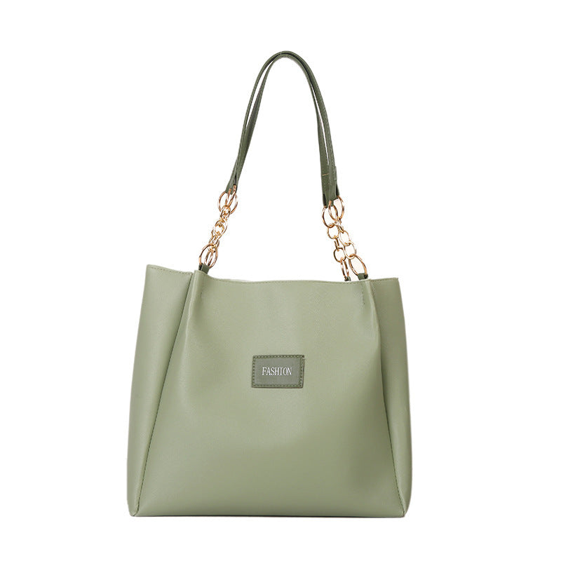 Korean Style Texchy Large Capacity Tote Bag Women's 2025 New Fashionable Fashionable Casual Student Class Bag Shoulder Bag