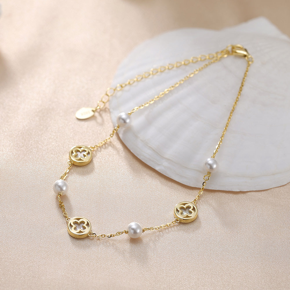 Elegant Natural Shell Pearls Bracelet – Timeless Jewelry for Women