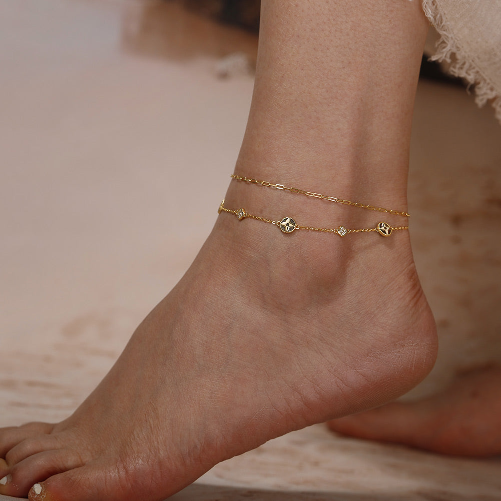 Black Shell Anklet – Handmade Beach Jewelry for Women