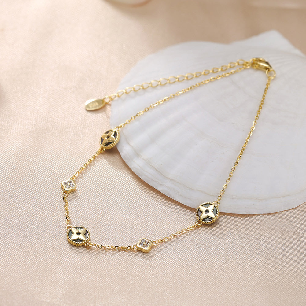 Black Shell Anklet – Handmade Beach Jewelry for Women