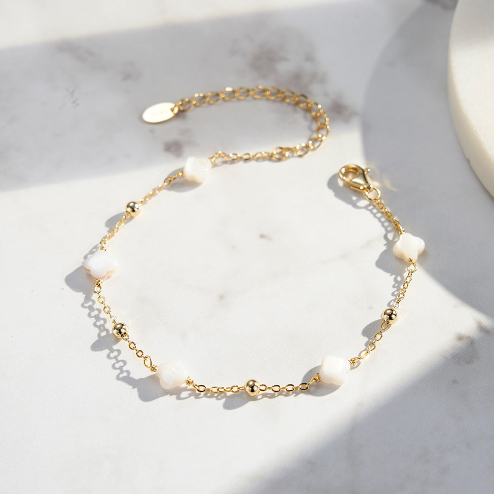 14K Gold Plated Bracelet – Elegant Adjustable Chain Bracelet for Women & Men