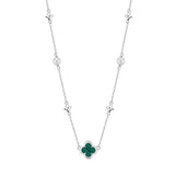 Shell Pearls Malachite 14K Gold Plated 925 Sterling Silver Pendant Necklace