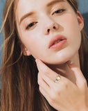 Genuine Natural Opal 14K Gold Plated 925 Sterling Silver Adjustable Ring