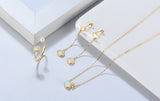 Genuine Natural Opal 14K Gold Plated 925 Sterling Silver Adjustable Ring