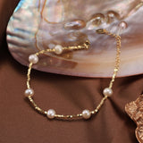 Cultured Freshwater Pearl Irregular 925 Silver Vintage Bracelet
