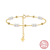 Cultured Freshwater Pearl Irregular 925 Sterling Silver Gypsophila Bracelet