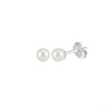 Freashwater Pearl 14K Gold Plated 925 Sterling Silver Perfect Round Pearl Earrings