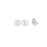 Freashwater Pearl 14K Gold Plated 925 Sterling Silver Perfect Round Pearl Earrings