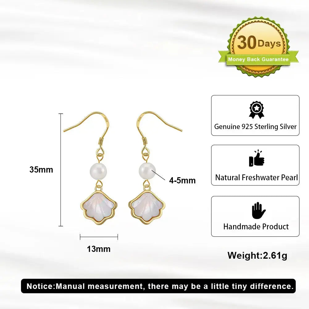 S925 Silver Necklace Ocean Summer Earring Freshwater Pearl Clavicle Chain Women's Bracelet High Sense Pearl Jewelry Set TWINKLE QUEEN