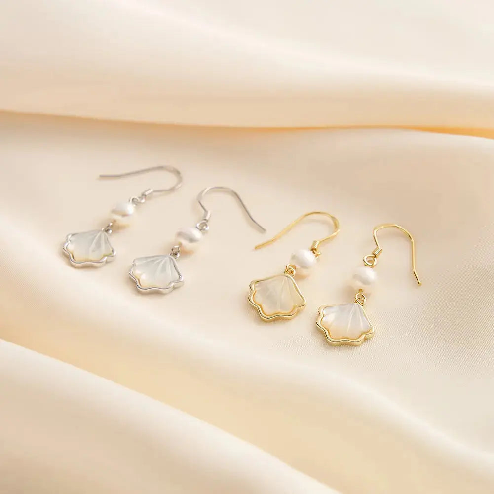 S925 Silver Necklace Ocean Summer Earring Freshwater Pearl Clavicle Chain Women's Bracelet High Sense Pearl Jewelry Set TWINKLE QUEEN