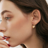 Cultured Freashwater Pear 14K Gold Plated 925 Sterling Silver Light Luxury Earrings