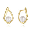 Cultured Freashwater Pear 14K Gold Plated 925 Sterling Silver Light Luxury Earrings