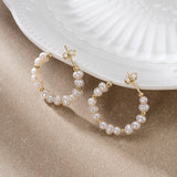 Cultured Freashwater Pear 14K Gold Plated 925 Sterling Silver Baroque Bead Earrings