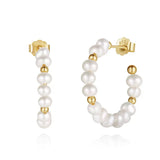 Cultured Freashwater Pear 14K Gold Plated 925 Sterling Silver Baroque Bead Earrings