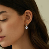Cultured Freshwater Pearl 14K Gold Plated 925 Sterling Silver Irregular Baroque Earrings