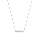 Cultured Freshwater Pearl 14K Gold Plated 925 Sterling Silver Three Pearl Necklace